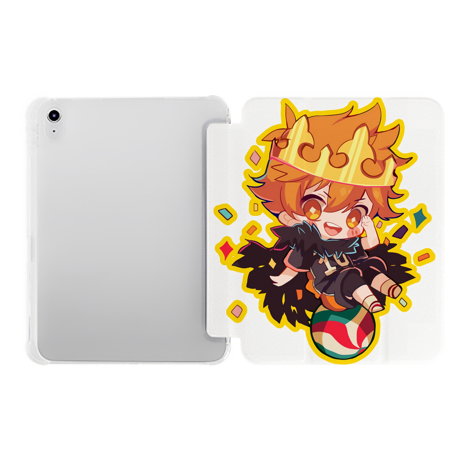 （画像用） ハイキュー!! Haikyu!! IPad ケース ペン収納付き 三つ折りスタンド PUレザー×シリコン 対応機種9.5/10.5/10.9インチ